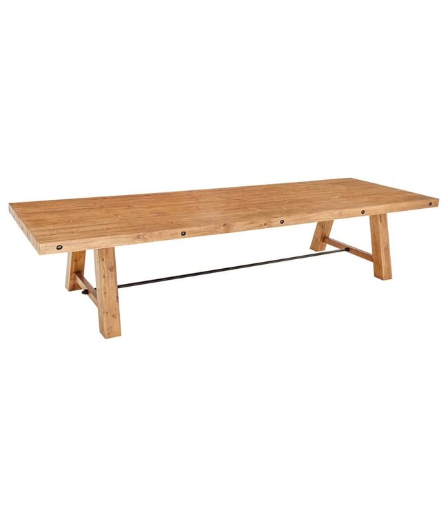 Invicta Interior Massieve eettafel FINCA 400cm vintage bruin gerecycled grenenhout - 44705