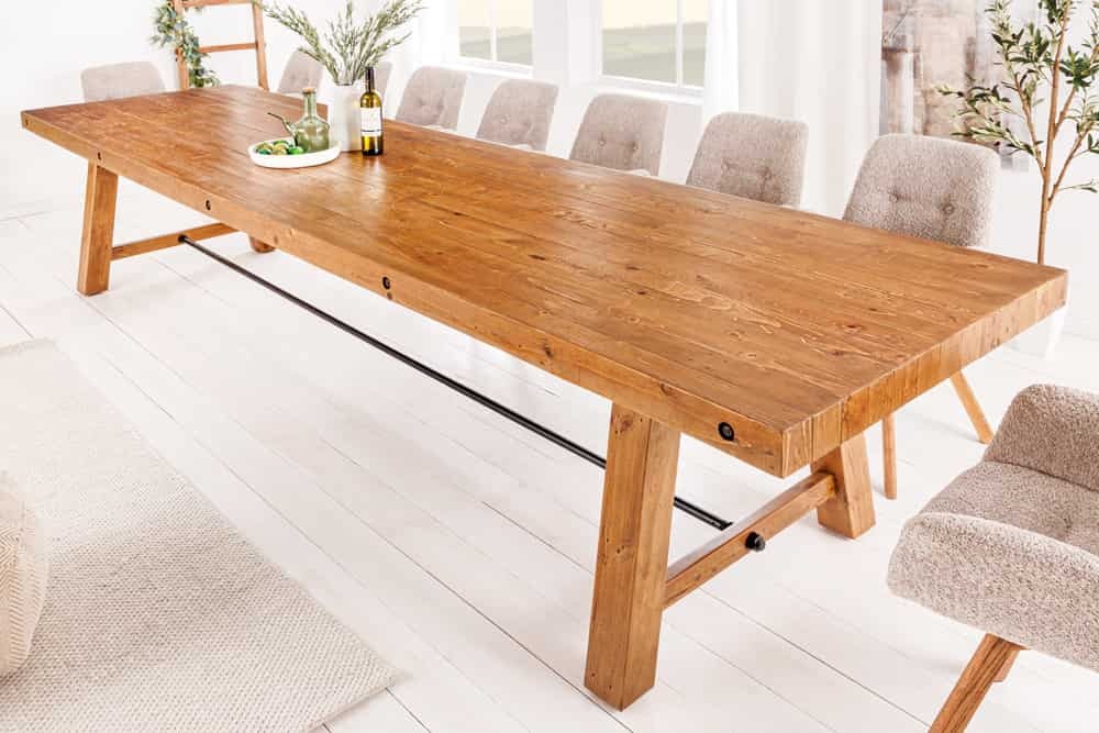 Massieve eettafel FINCA 300cm vintage bruin gerecycled grenenhout - 44507 afbeelding
