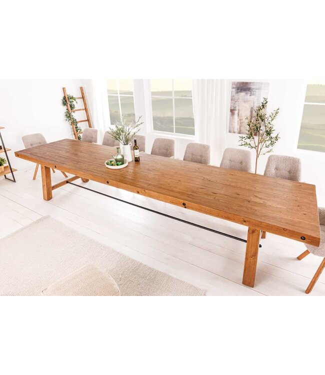 Invicta Interior Massieve eettafel FINCA 300cm vintage bruin gerecycled grenenhout - 44507