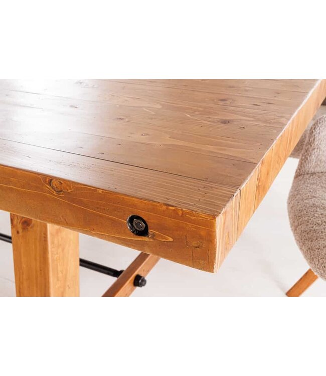 Invicta Interior Massieve eettafel FINCA 300cm vintage bruin gerecycled grenenhout - 44507