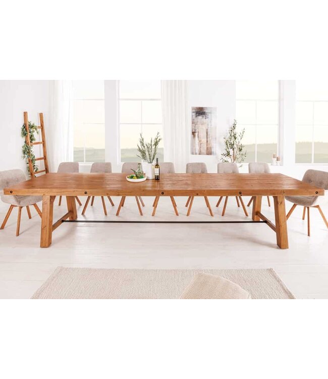 Invicta Interior Massieve eettafel FINCA 300cm vintage bruin gerecycled grenenhout - 44507