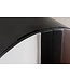 Invicta Interior Massief houten highboard VOODOO 120 cm bruin wit zwart mangohout met 3D-houtsnijwerk ovaal metalen frame - 44487