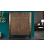 Invicta Interior Handgemaakt Highboard CROCO 120cm Bruin Mango Hout Massief 3D Design - 44615