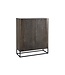 Invicta Interior Handgemaakt Highboard CROCO 120cm Bruin Mango Hout Massief 3D Design - 44615