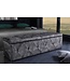 Invicta Interior Chesterfield Slaapbank EXTRAVAGANCIA 140cm Grijs Fluweel met opbergruimte - 44425
