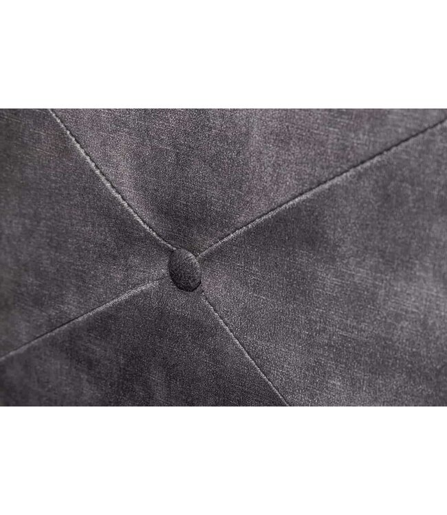 Invicta Interior Chesterfield Slaapbank EXTRAVAGANCIA 140cm Grijs Fluweel met opbergruimte - 44425