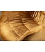 Invicta Interior Design stoel THE DUTCH COMFORT mosterdgeel fluweel met armleuning gestoffeerde zwarte metalen poten - 44276