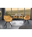 Invicta Interior Design stoel THE DUTCH COMFORT mosterdgeel fluweel met armleuning gestoffeerde zwarte metalen poten - 44276