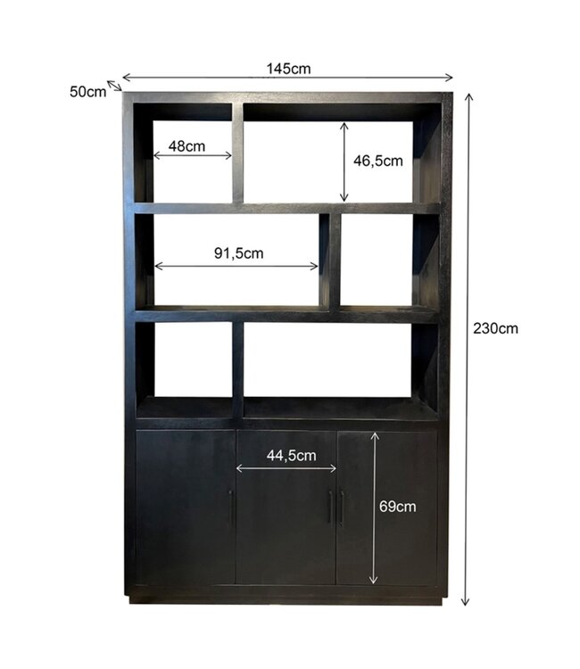 Livingfurn Jaxx Black 120cm-13863