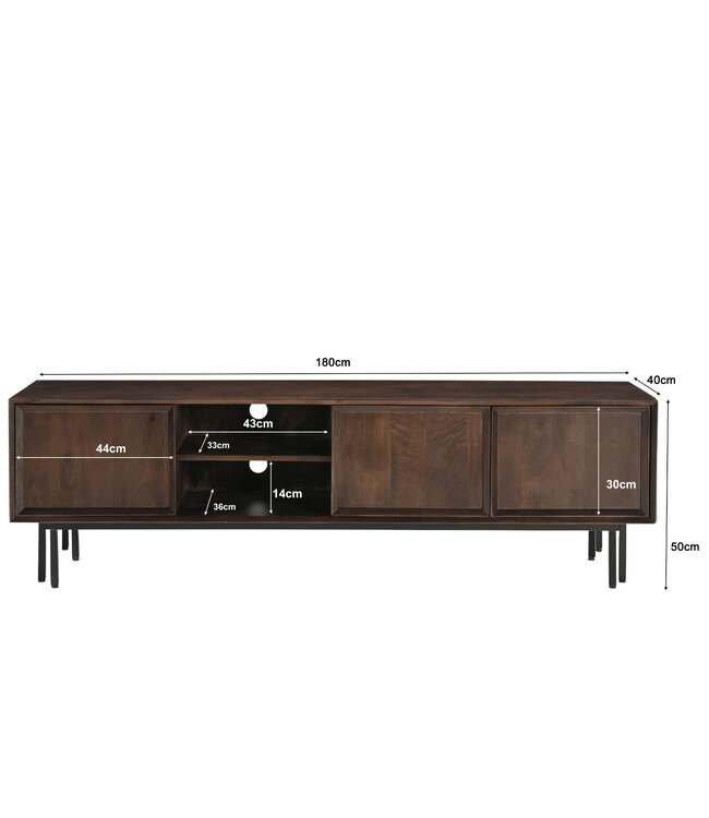 Livingfurn Ravenstein Brown 180cm-31517