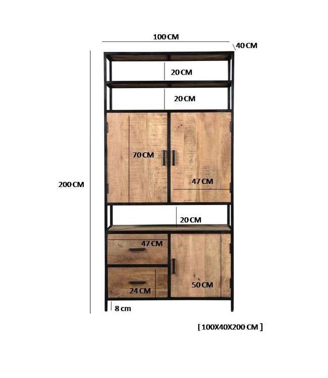 Livingfurn Sturdy open 100cm-12646