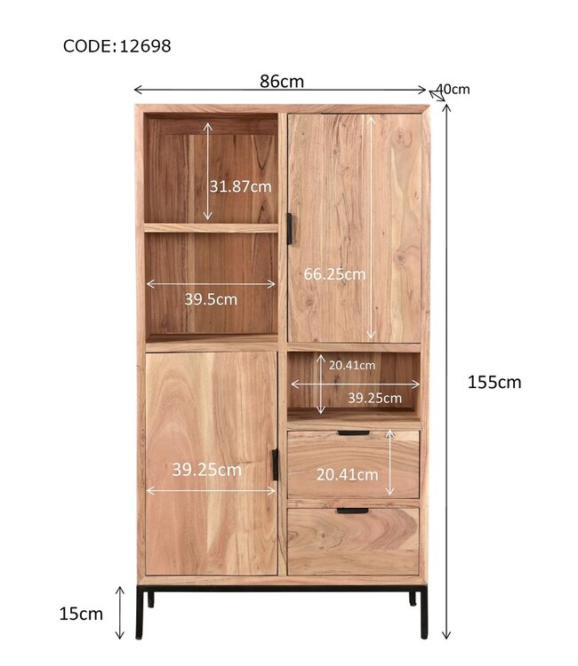 Livingfurn Oslo Acasia 86 cm-12698