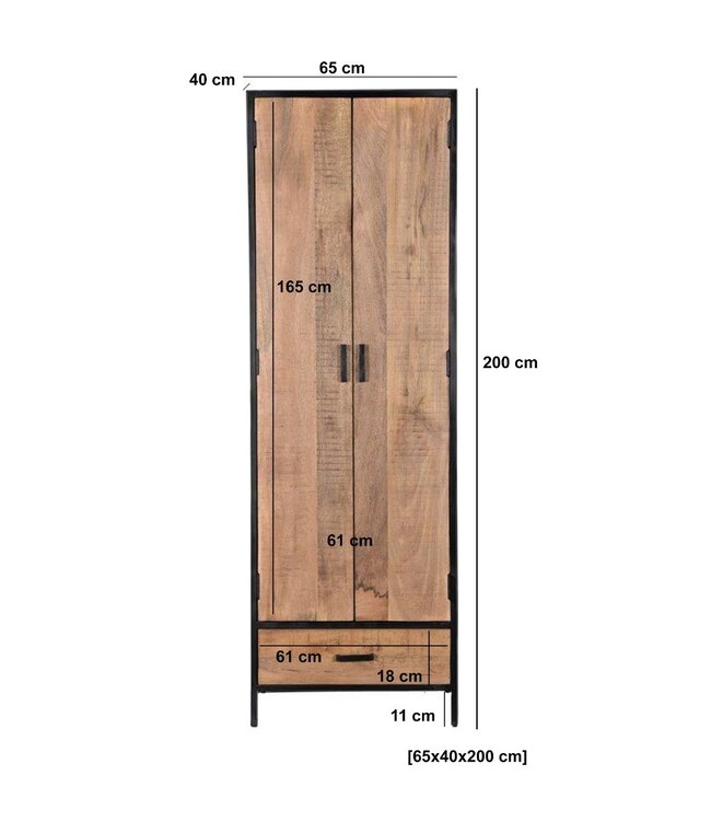 Livingfurn Sturdy 2 Doors 65cm-12796