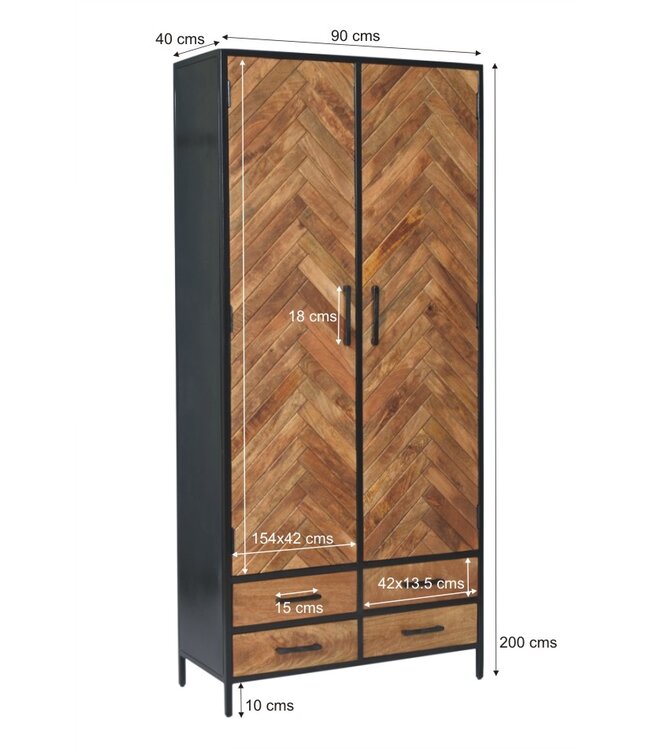 Livingfurn Brooklyn 2 lade 90cm-13871