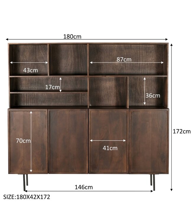 Livingfurn Elan Brown 180cm-31171