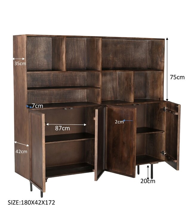 Livingfurn Elan Brown 180cm-31171