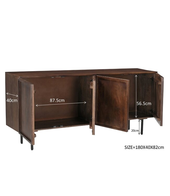 Livingfurn Elan Brown 180cm-31179