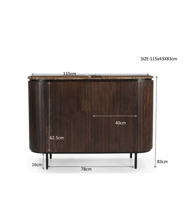 Livingfurn Brix Nora Emperador 115cm-31191