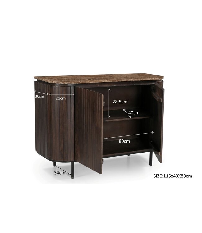 Livingfurn Brix Nora Emperador 115cm-31191