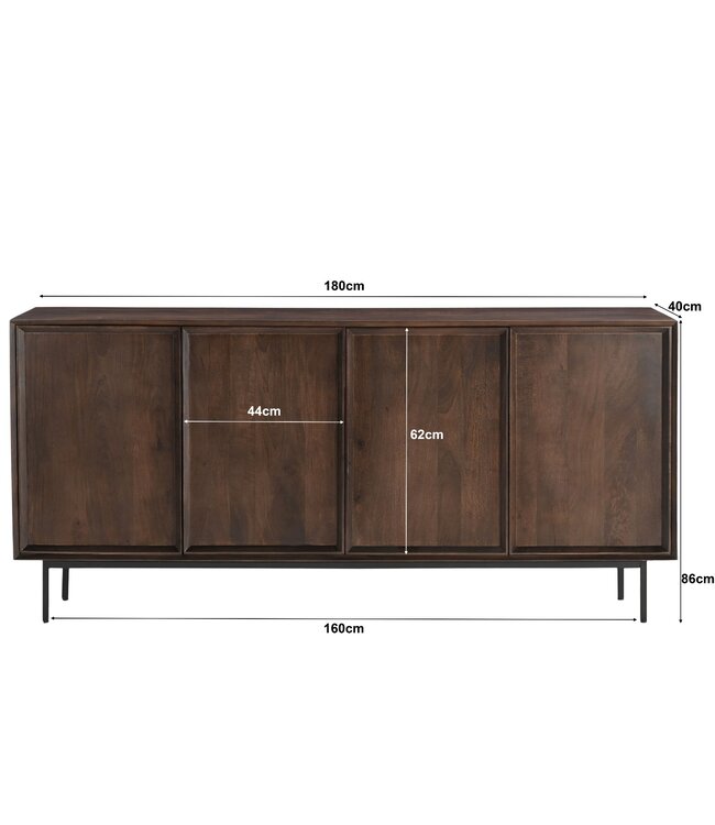 Livingfurn Ravenstein Brown 180cm-31519
