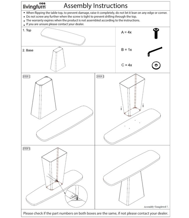 Livingfurn Brix Marron 140 cm-31560