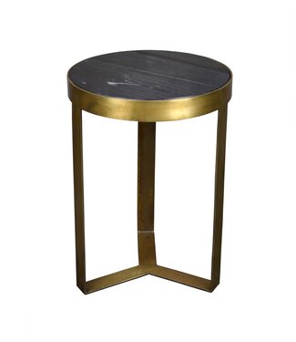 Livingfurn Glennis Marble Black Gold 40 cm-12392