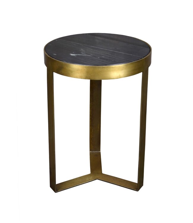 Livingfurn Glennis Marble Black Gold 40 cm-12392