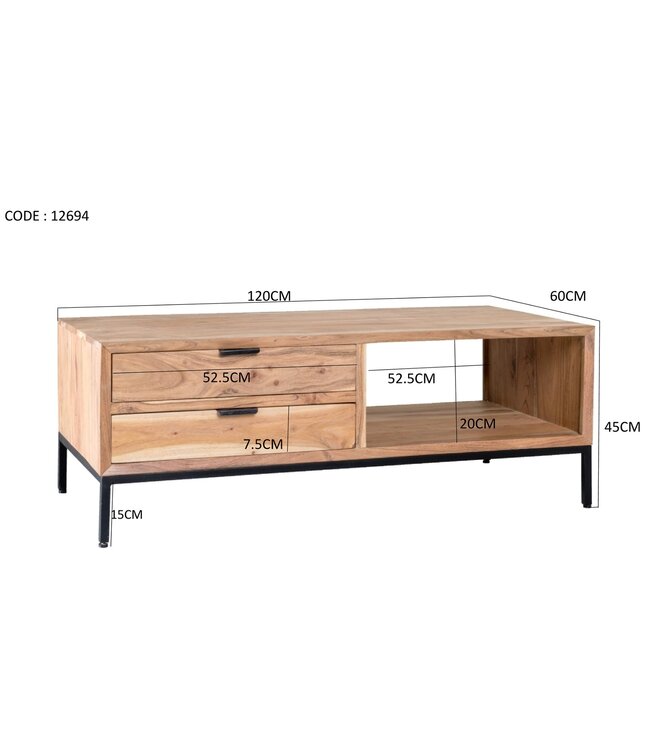 Livingfurn Oslo Acasia 120 cm-12694