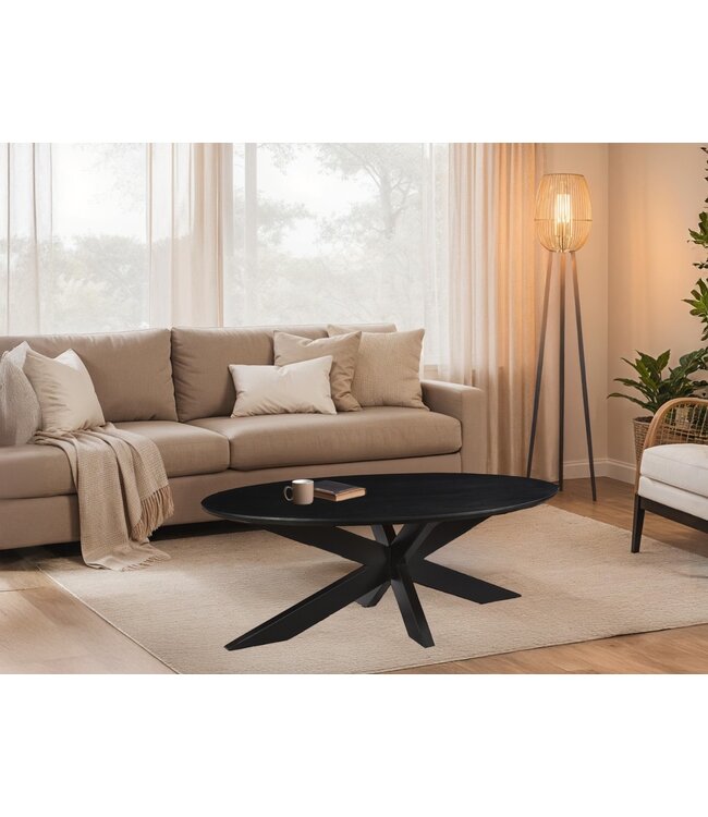 Livingfurn Oslo Oval Black130 cm-12781