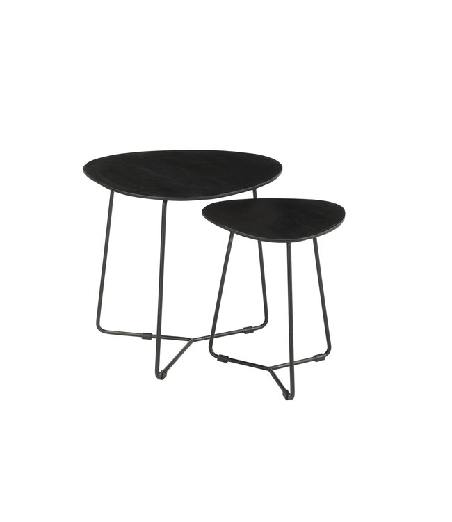 Livingfurn Brix Ivy black set of 2-13613