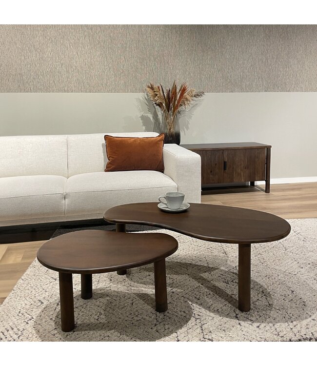 Livingfurn Brix Nubi Brown Set of 2-21358