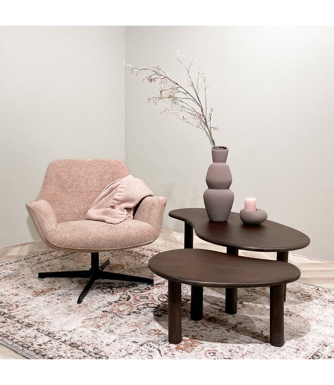 Livingfurn Brix Nubi Brown Set of 2-21358