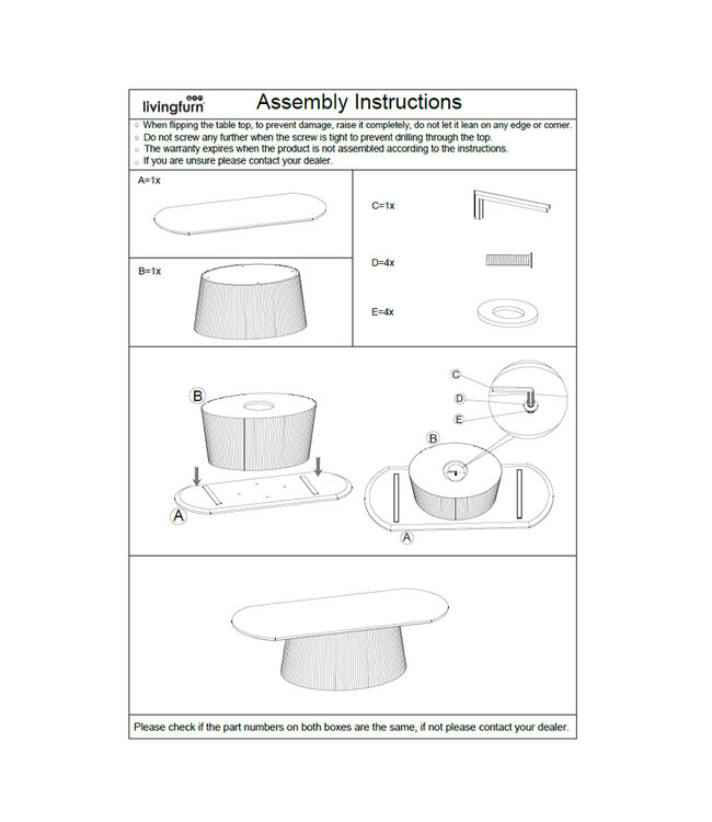 Livingfurn Salvator Oval 120-31091