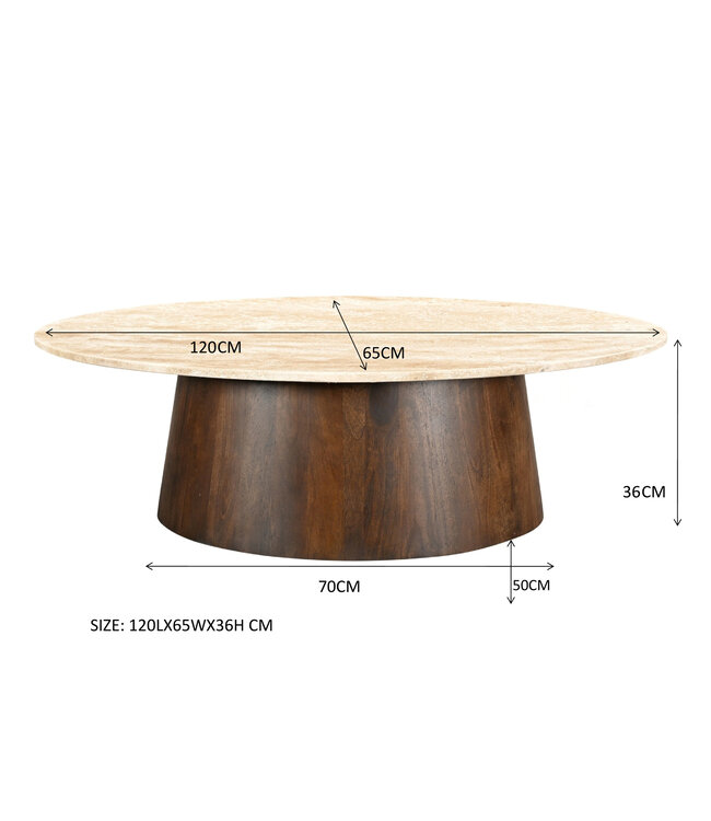 Livingfurn Brix Valentino Oval 120cm-31099