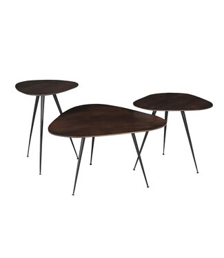 Livingfurn Brix Loua Brown set of 3-31159