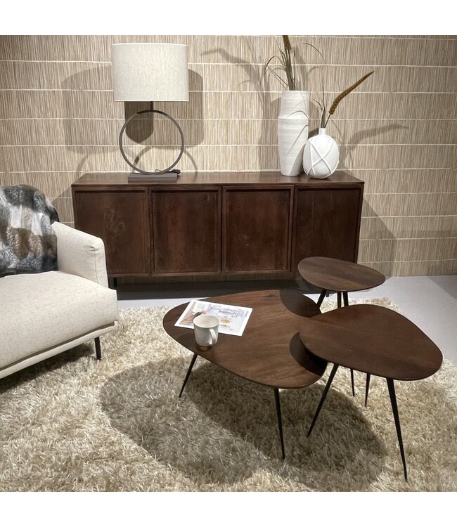 Livingfurn Brix Loua Brown set of 3-31159