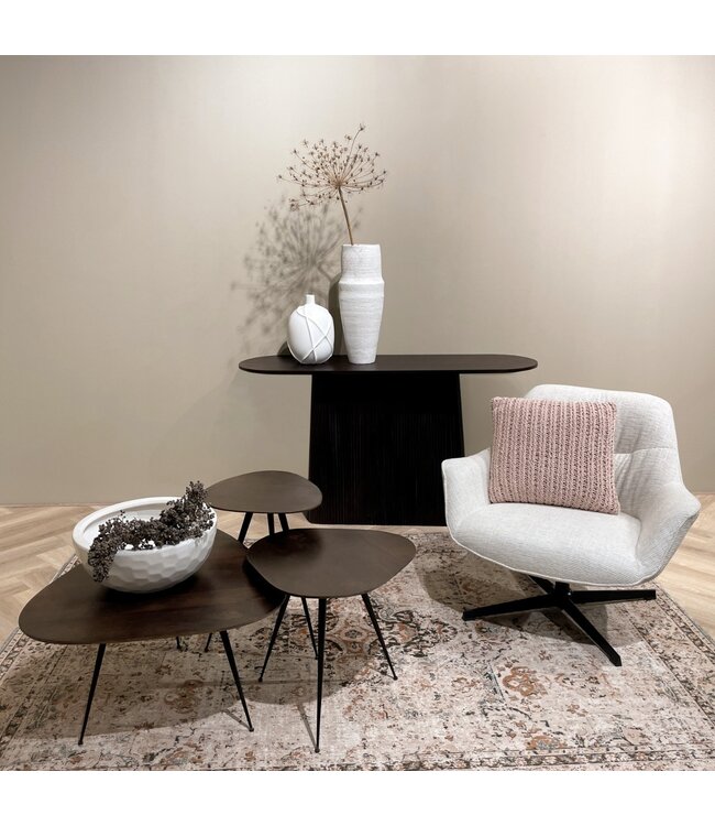 Livingfurn Brix Loua Brown set of 3-31159