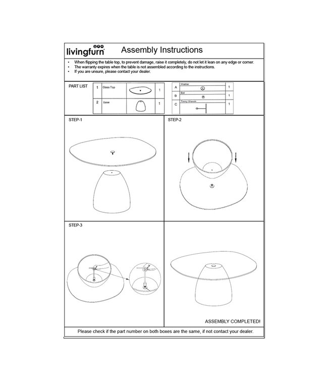 Livingfurn Brix Mylon Brown 86cm-31529
