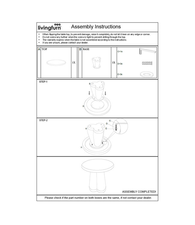 Livingfurn Brix Clubs 50cm-31087