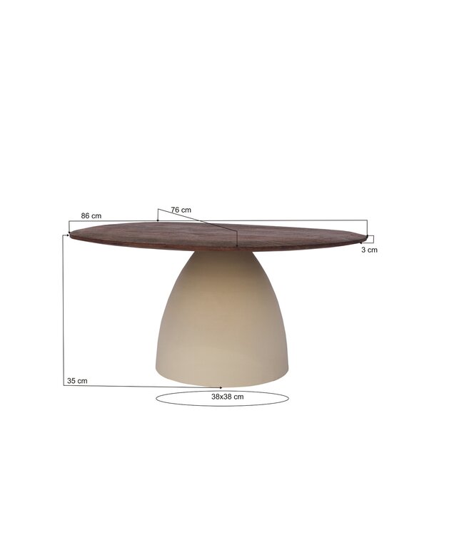 Livingfurn Brix Marron 86 cm-31469