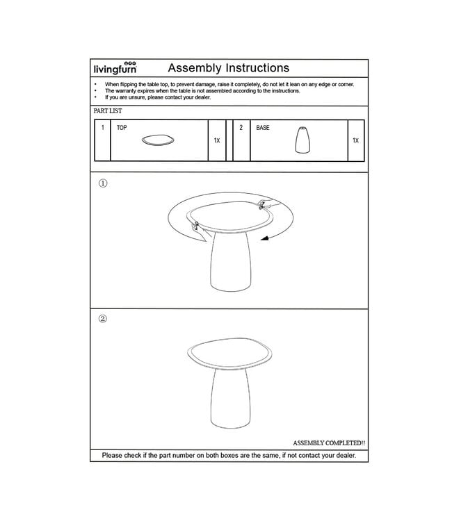 Livingfurn Brix Marron 50 cm-31470
