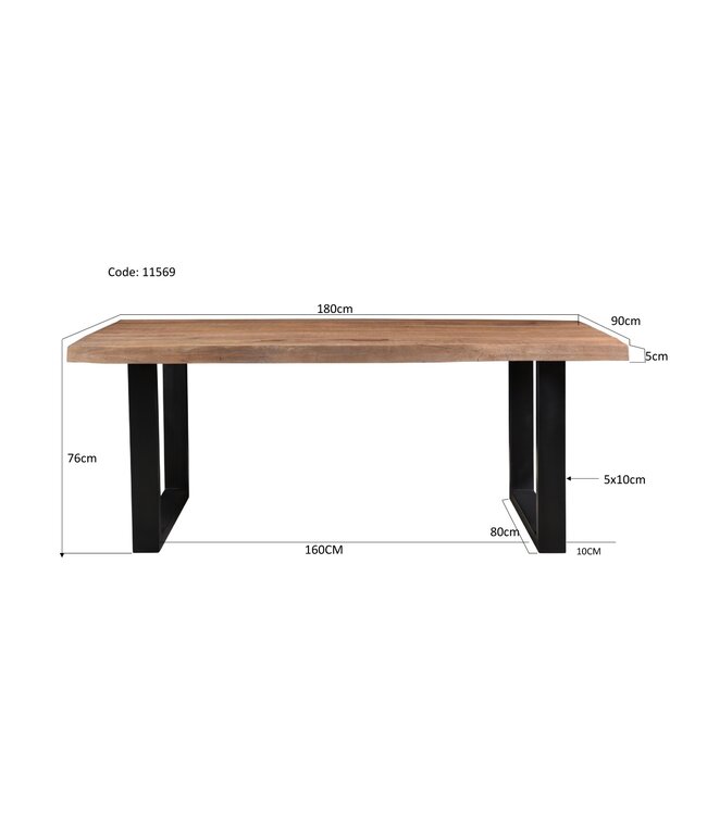 Livingfurn Sturdy Tree Top U 180 cm-11569