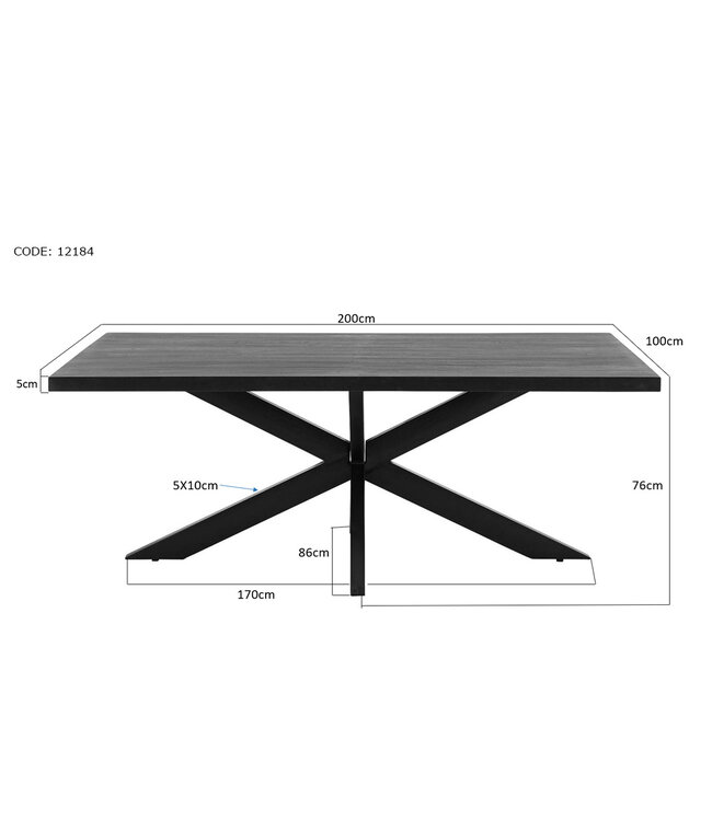 Livingfurn Kala Spider 200 cm-12184