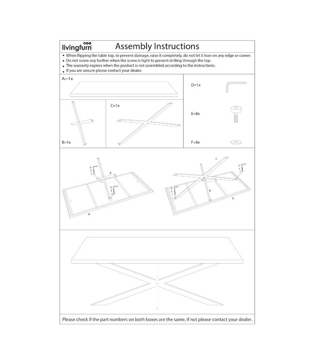 Livingfurn Kala Spider 200 cm-12184