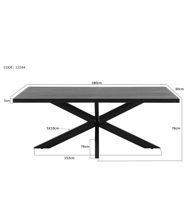 Livingfurn Kala Spider 180 cm-12244