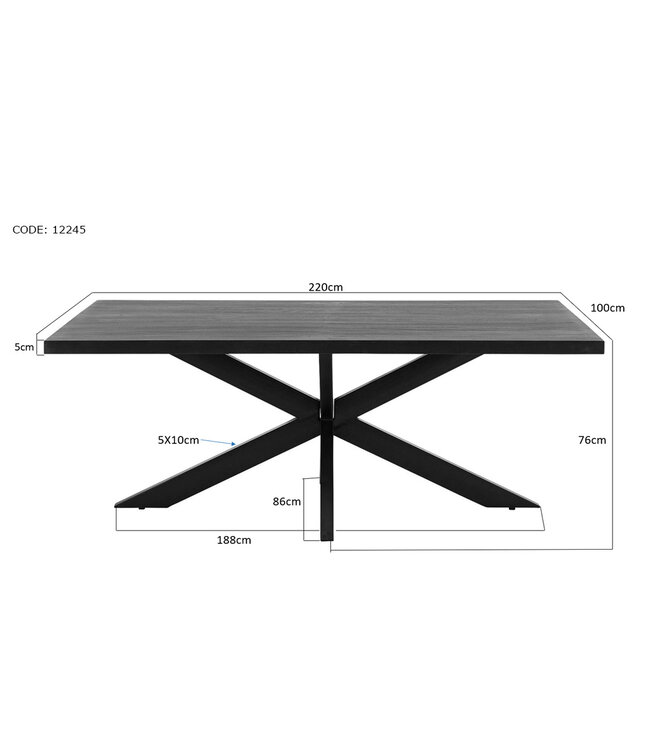 Livingfurn Kala Spider 220 cm-12245