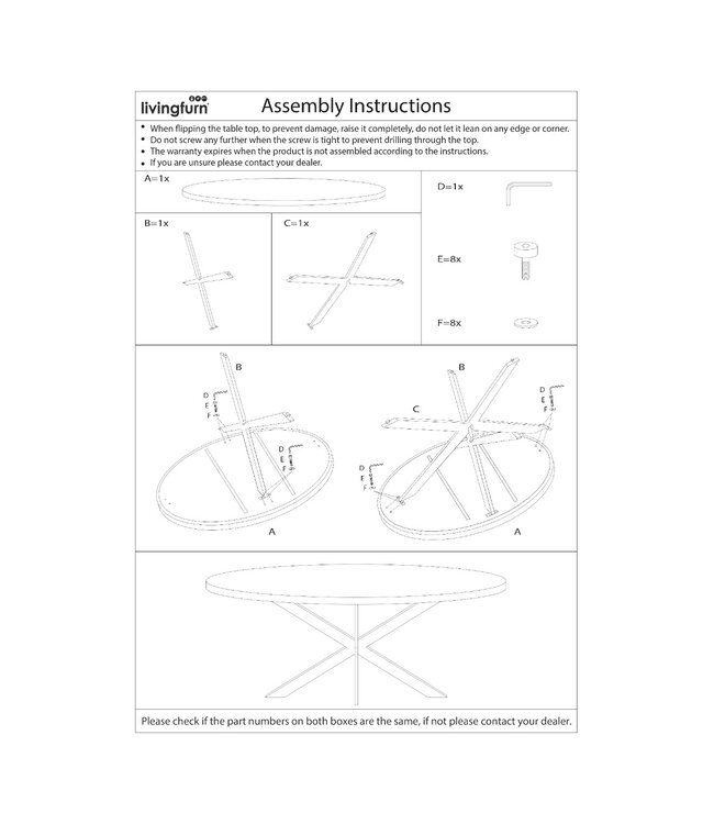 Livingfurn Kala Round 150 cm-12459