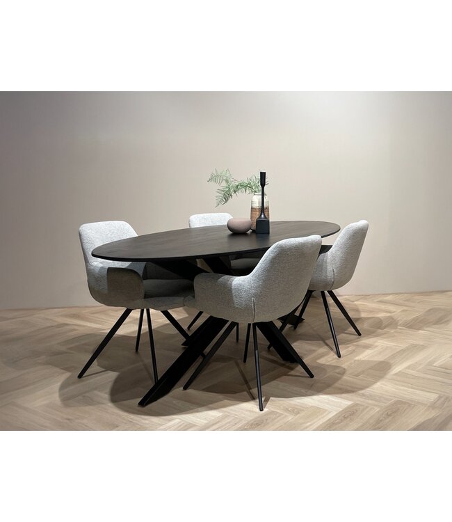 Livingfurn Oslo Black Oval 210 cm-12542