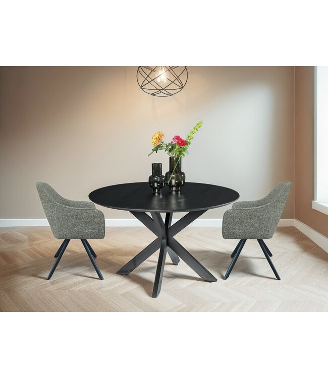 Livingfurn Oslo Round Black 120 cm-12661