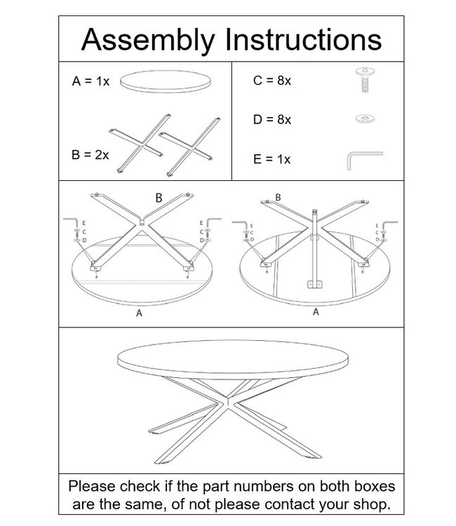 Livingfurn Oslo Black Round 130 cm-12665